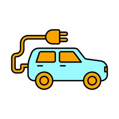 electric car icons  symbol vector elements for infographic web