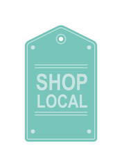 Shop local vertical tag badge icon