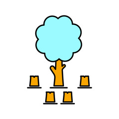 deforestation icons  symbol vector elements for infographic web