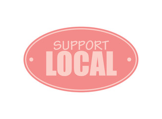Support local oval badge icon