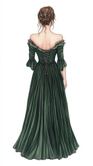Fototapeta premium Enchanted Forest Gown: A Timeless Elegance