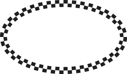 Checkered Border Frame Illustration Vector
