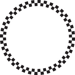 Checkered Border Frame Illustration Vector