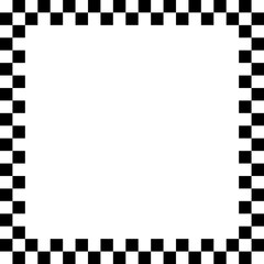 Obraz premium Checkered Border Frame Illustration Vector