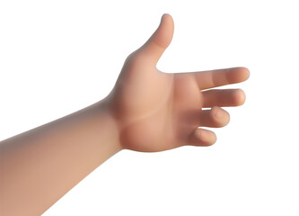 Male hand holding invisible smartphone. Concept showing an empty hand as if it was holding a phone and pressing keys on screen of smartphone