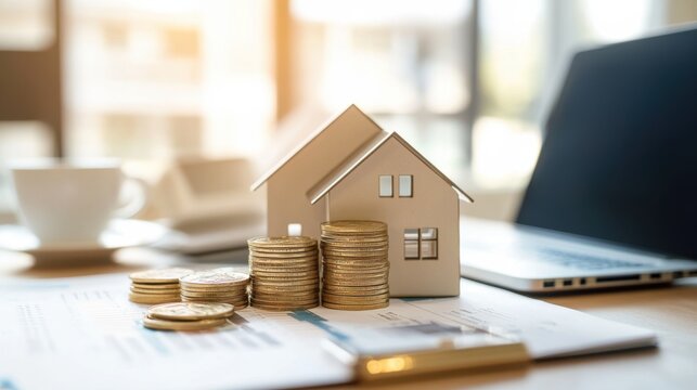 Housing costs breakdown in a cozy office setting. Featuring focused budgeting and strategic analysis