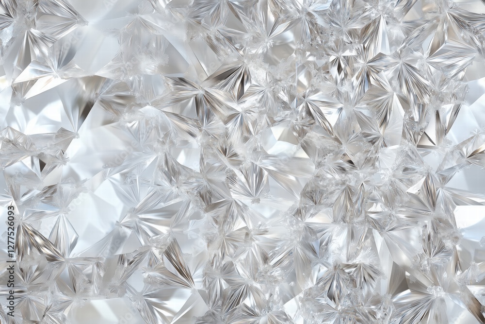 Poster seamless sparkling, faceted crystals reflecting light, creating a dazzling and intricate pattern. th