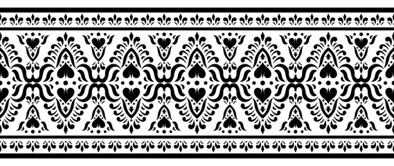 Vintage ornamental border design with ethnic pattern.