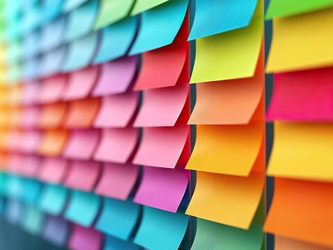 Creative idea generation office workspace visual content bright environment close-up view organizational concept