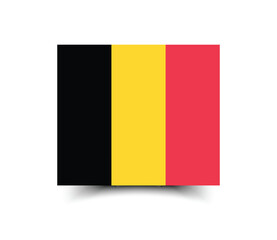 Flag of Belgium. Belgium flag official size and color standards vector illustration