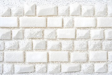 Obraz premium White Textured Blocks on Silver Glitter Background