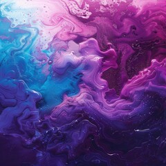 Obraz premium A vibrant abstract design featuring swirling patterns in shades of blue, purple, and pink, creating a sense of fluidity and depth.