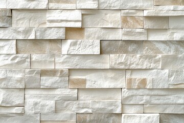 Obraz premium White and beige stone wall texture. Perfect for backgrounds, home decor, and architecture projects.