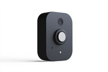 Fototapeta premium 3D minimalist doorbell icon, modern design with clean lines on a white background.