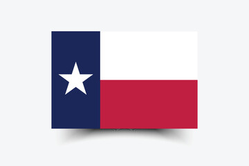 Flag of Texas. Texas flag official colors and proportion digital vector illustration