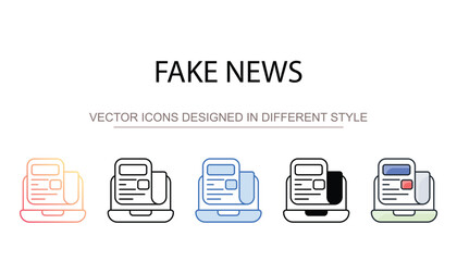 Fototapeta premium Fake News icon design with white background stock illustration