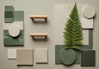 Interior design mood board earthy