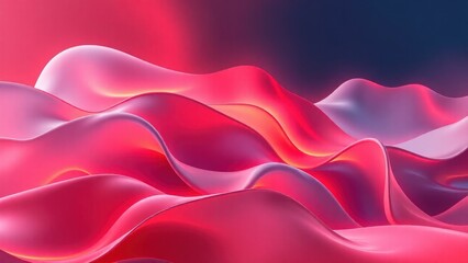 Fototapeta premium an abstract scene with soft, wavy forms bathed in a mix of glowing red, orange, and blue hues, evoking a sense of dynamic energy and ethereal beauty