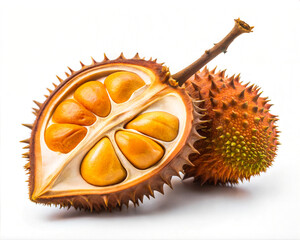 Exotic Organic Spices, Vegetables & Fruits &ndash; Natural Food Flat Lay from South Asia.