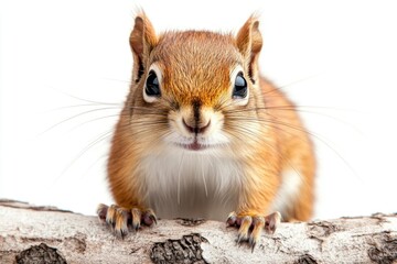 Obraz premium Red Squirrel Isolated on Clear Background for Digital Collages