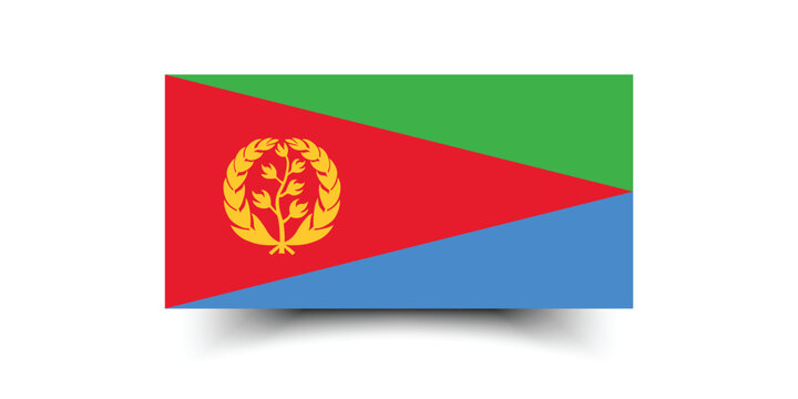 Flag of Eritrea. Eritrea flag official colors and proportion digital vector illustration
