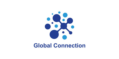 logo design global combination and connection,logo for global technology,internet,molecule,symbol,icon,idea,creative.