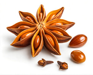 Exotic Organic Spices, Vegetables & Fruits &ndash; Natural Food Flat Lay from South Asia.