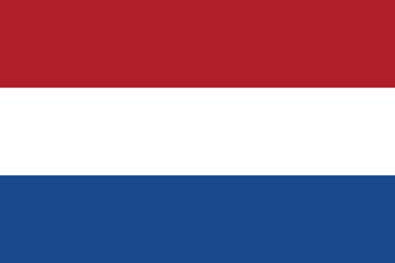 Naklejka premium Flag of Netherlands. Netherlands flag official colors and proportion digital vector illustration