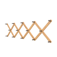 Coat Rack, 3d illustration isolated on white background