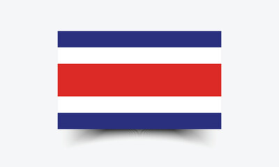 Flag of Costa Rica. Costa Rica flag official colors and proportion digital vector illustration