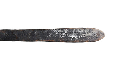 Obraz premium Rusty metal blade, close-up, studio shot. Possible use Antique weapon, historical artifact image