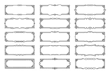 A set of simple chinese style frames