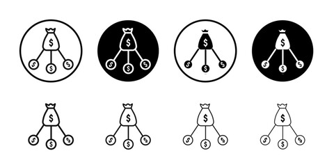 Crowdfunding icon line art vector