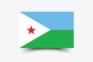 Flag of Djibouti. Djibouti flag official colors and proportion digital vector illustration