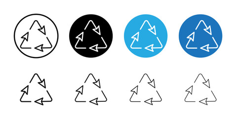 Recycle icon line art vector