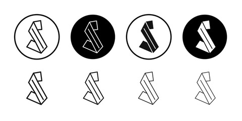 Sash icon line art vector