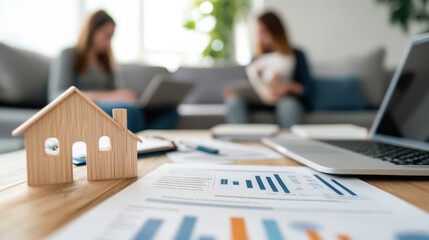 Housing costs discussed by a family in a modern living room. Featuring budgeting strategies for affordable housing