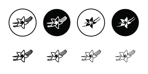 Vanilla icon line art vector