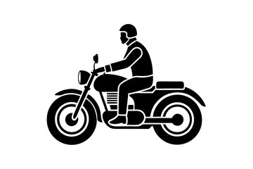 silhouette of a man riding a motorcycle