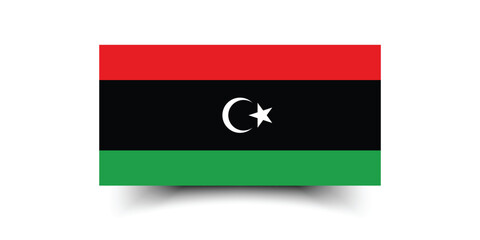 Flag of Libya. Libya flag official colors and proportion digital vector illustration