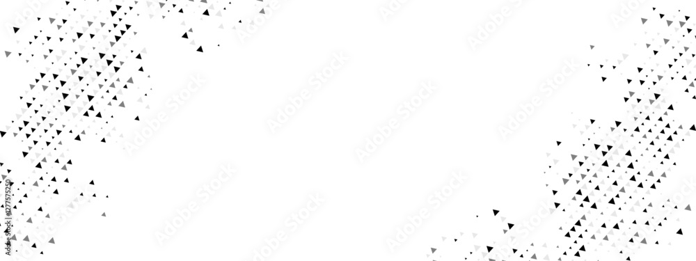 Poster halftone abstract background with triangle mosaic. features a chaotic arrangement of particles, geom