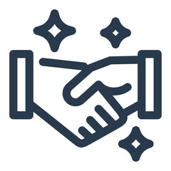 Eid Handshake with Decorative Sparkles