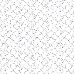 Mosaic Blackwork embroidery wave shape seamless pattern background