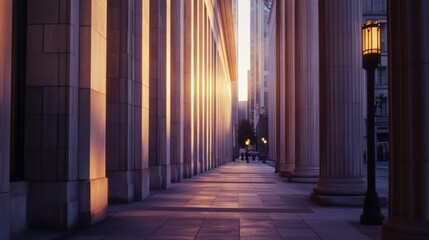 Federal Reserve building at dawn. Featuring national fiscal policy and regulation