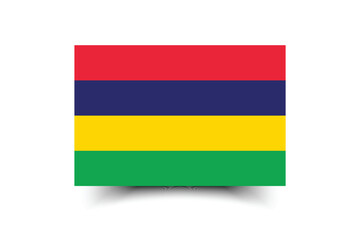 Flag of Mauritius. Mauritius flag official colors and proportion digital vector illustration