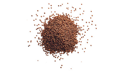 Brown granular cluster on black background