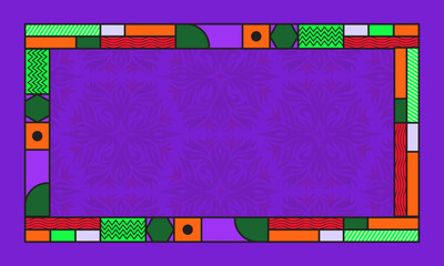 Design Frame Vector | Flat nostalgic 90's horizontal banners creative