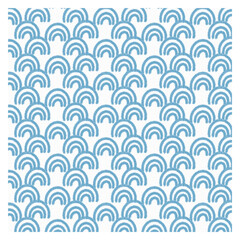 watercolor style wave blue seamless pattern background