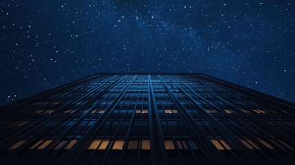 Federal Reserve building at night with starry sky above. Featuring economic governance and fiscal policy