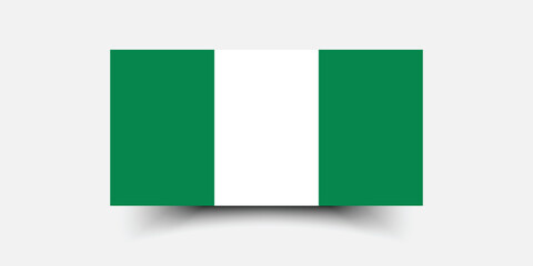 Obraz premium Flag of Nigeria. Nigeria flag official colors and proportion digital vector illustration